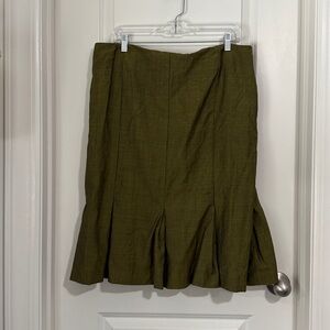 Oleana Pleated Wool Skirt Women’s XL